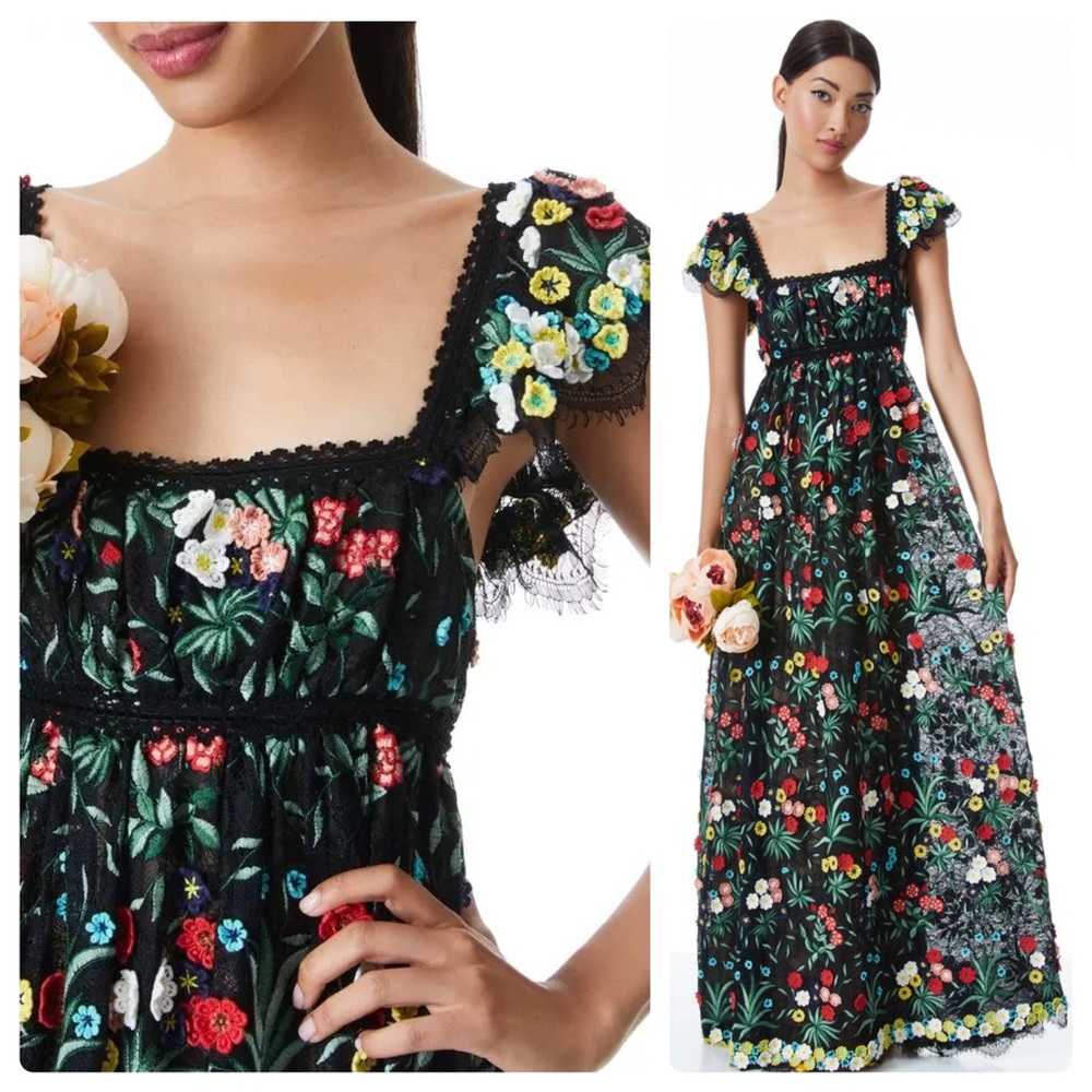 ALICE + OLIVIA Mckenna Embellished Empire Waist Gown